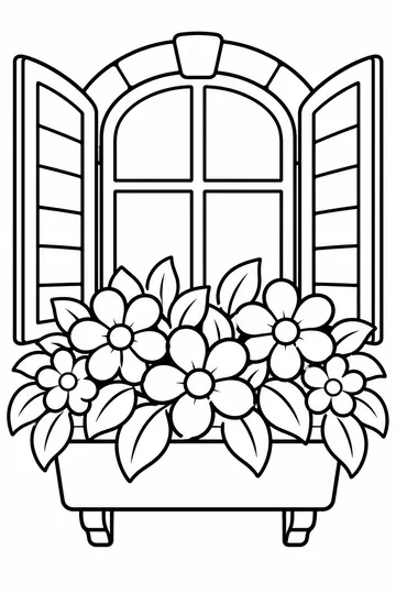 Window Box coloring page