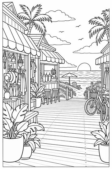 Boardwalk coloring page