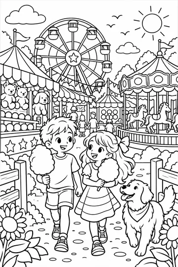 Summer Fair coloring page