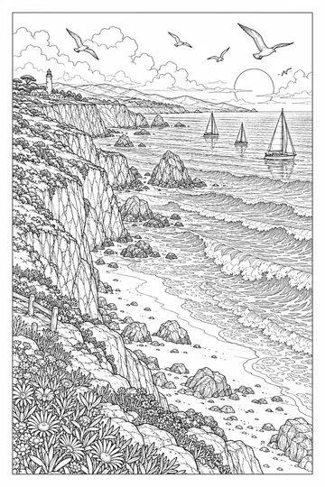 Summer Coast coloring page