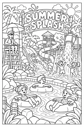 Water Park coloring page