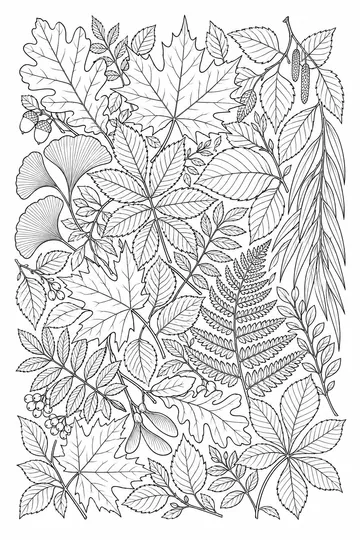 Leaf Pattern coloring page