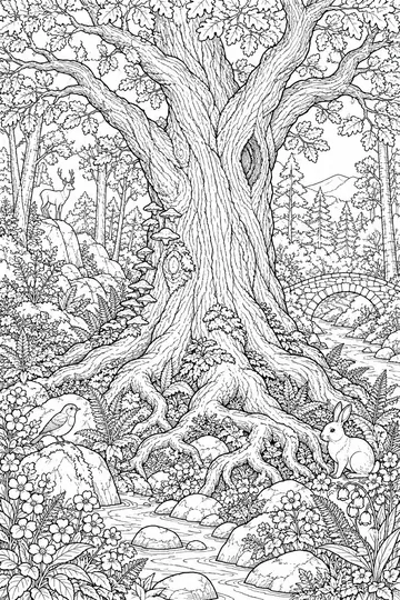 Tree Trunk coloring page