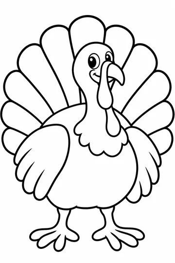 Proud Turkey coloring page