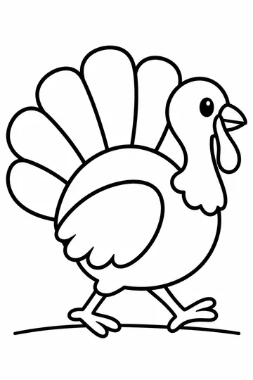 Walking Turkey coloring page