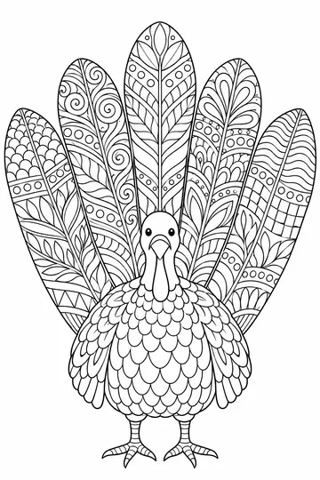 Zentangle Feathers coloring page