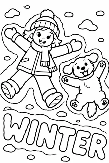 Snow Angel coloring page