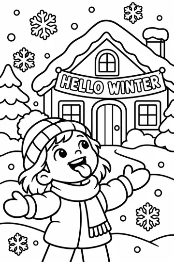Snow Day coloring page