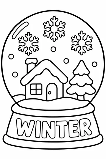 Snow Globe coloring page