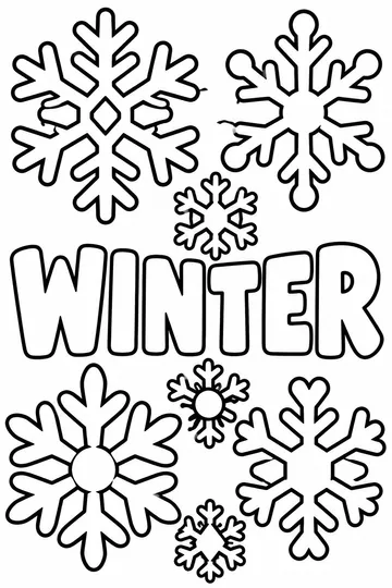 Snowflake Pattern coloring page