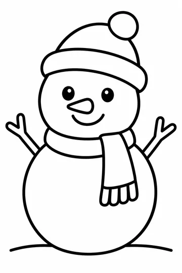 Little Snowman coloring page