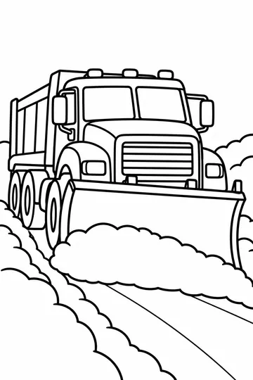 Snowplow coloring page