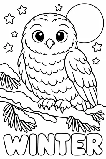 Snowy Owl coloring page