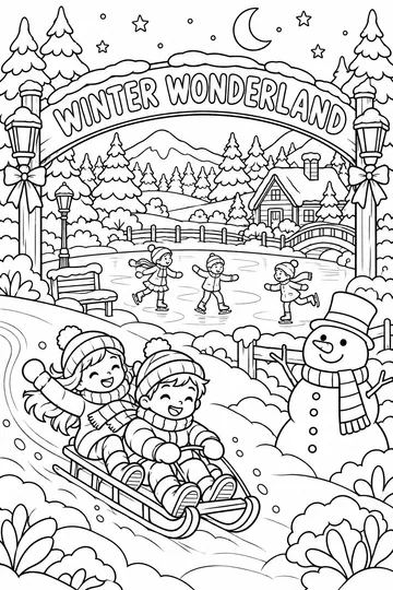 Winter Wonderland coloring page